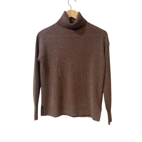 Nordstrom Cashmere Turtleneck Sweater S Classic Luxury Timeless Cozy Chic Beige - Picture 1 of 10